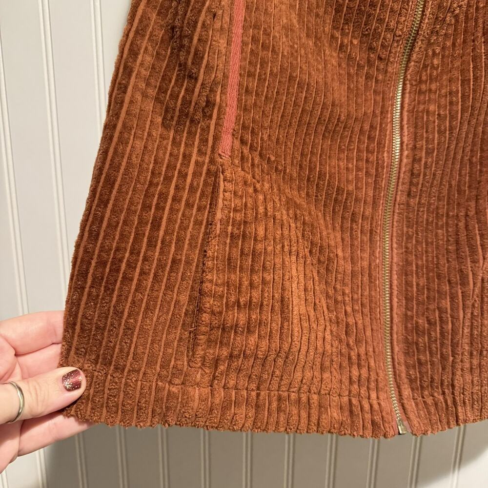 Woolrich Zip Up Cotton Corduroy Vest Rust Colored Size Large - Picture 2 of 6